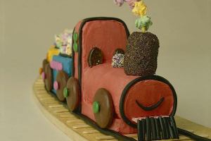 Original train cake from the "Children's Birthday Cake Book"